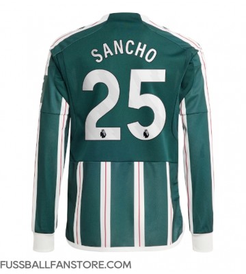 Manchester United Jadon Sancho #25 Replik Auswärtstrikot 2023-24 Langarm